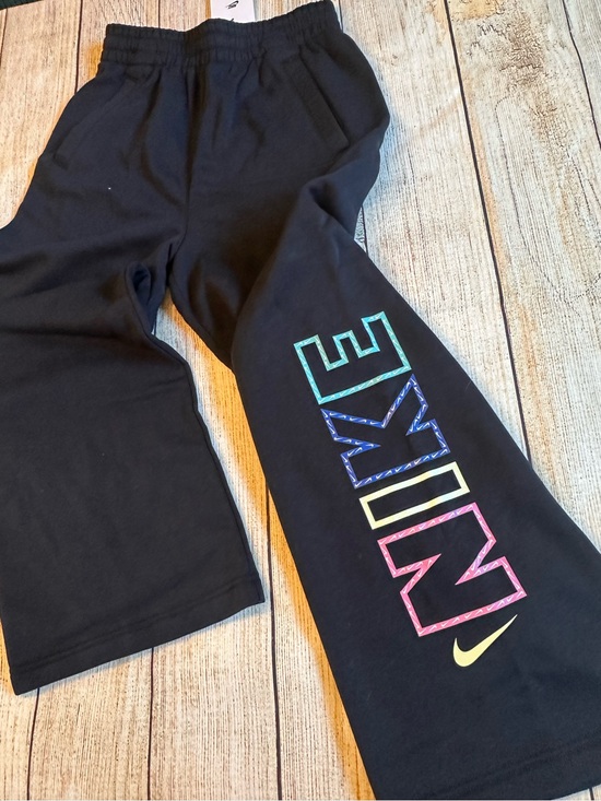 Nike Other - NWT Nike Kids Club Fleece Wide Leg Pants Black Logo Youth M